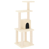 vidaXL Cat scratching post with sisal scratching posts 105 cm cream