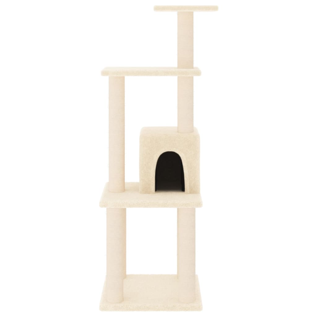 vidaXL Cat scratching post with sisal scratching posts 105 cm cream