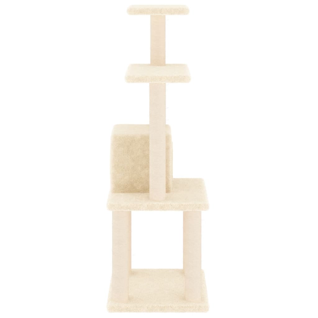 vidaXL Cat scratching post with sisal scratching posts 105 cm cream