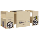 vidaXL 3-Piece Kids' Table and Chair Set Off-Road Car Design MDF