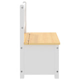 vidaXL Kinderopbergbankje 60x30x55 cm MDF wit en grijs