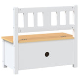 vidaXL Kinderopbergbankje 60x30x55 cm MDF wit en grijs
