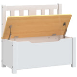 vidaXL Kinderopbergbankje 60x30x55 cm MDF wit en grijs