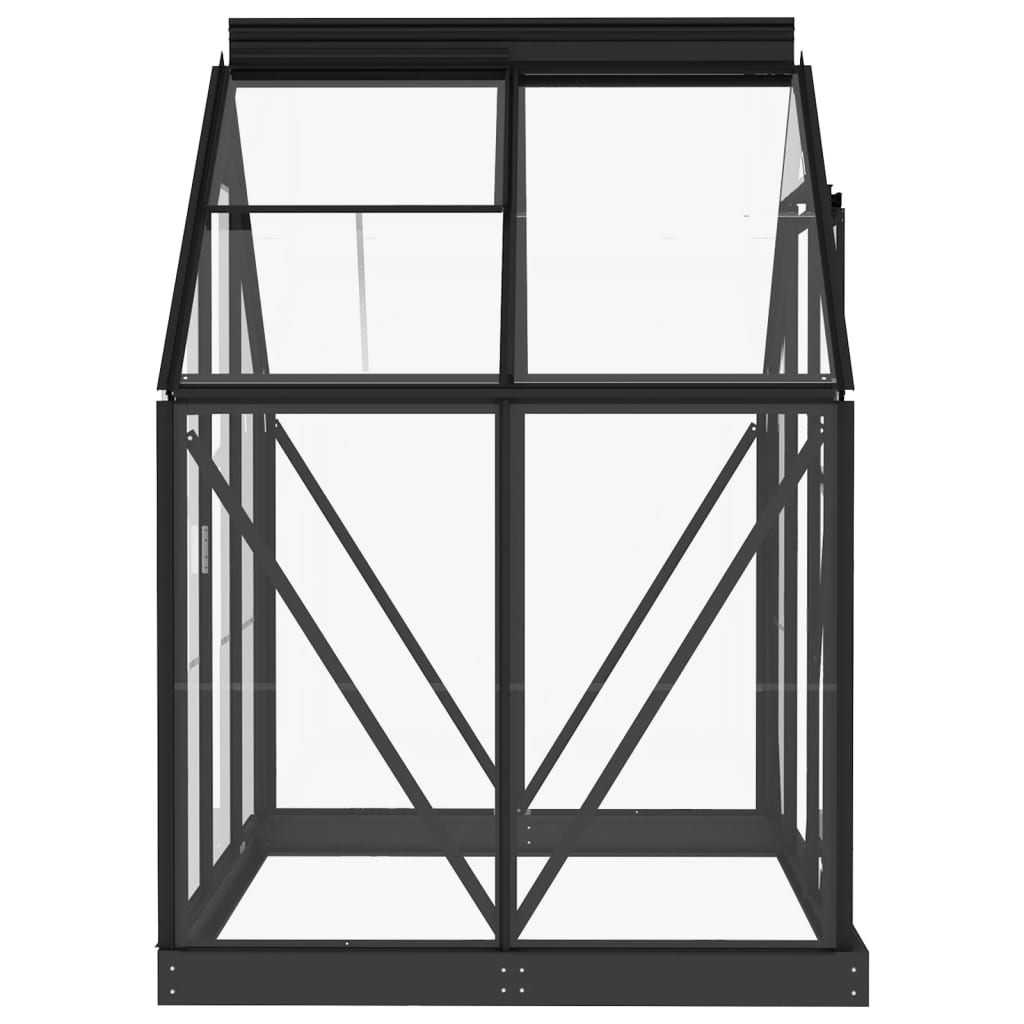 vidaXL Kweekkas 155x103x191 cm aluminium en glas antracietkleurig