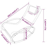 vidaXL Sun Lounger with Cushion Steel and Textilene Black