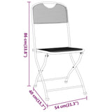 vidaXL Folding Garden Chairs 2 pcs Mesh Anthracite