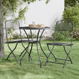 vidaXL Folding Garden Chairs 2 pcs Mesh Anthracite