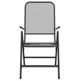 vidaXL Tuinstoelen inklapbaar 2 st metaalgaas antracietkleurig