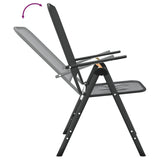 vidaXL Tuinstoelen inklapbaar 2 st metaalgaas antracietkleurig