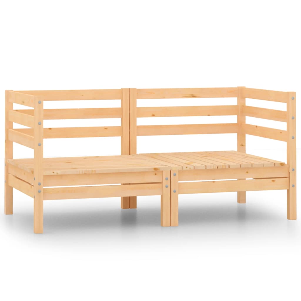 vidaXL 2-seater Garden Bench Solid Pinewood
