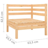 vidaXL 2-seater Garden Bench Solid Pinewood