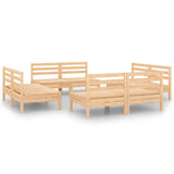 vidaXL 8-Piece Lounge Set Solid Pine Wood