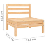 vidaXL 4-Piece Solid Pine Wood Lounge Set