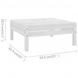 vidaXL 5-piece Lounge Set Solid Pine Wood White