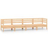 vidaXL 4-Piece Solid Pine Wood Lounge Set