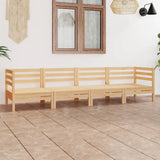 vidaXL 4-Piece Solid Pine Wood Lounge Set