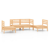 vidaXL 4-Piece Solid Pine Wood Lounge Set