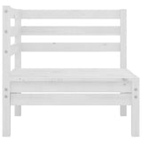 vidaXL 7-Piece Lounge Set Solid Pine Wood White