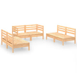 vidaXL 6-Piece Lounge Set Solid Pine Wood