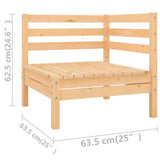 vidaXL 6-Piece Lounge Set Solid Pine Wood
