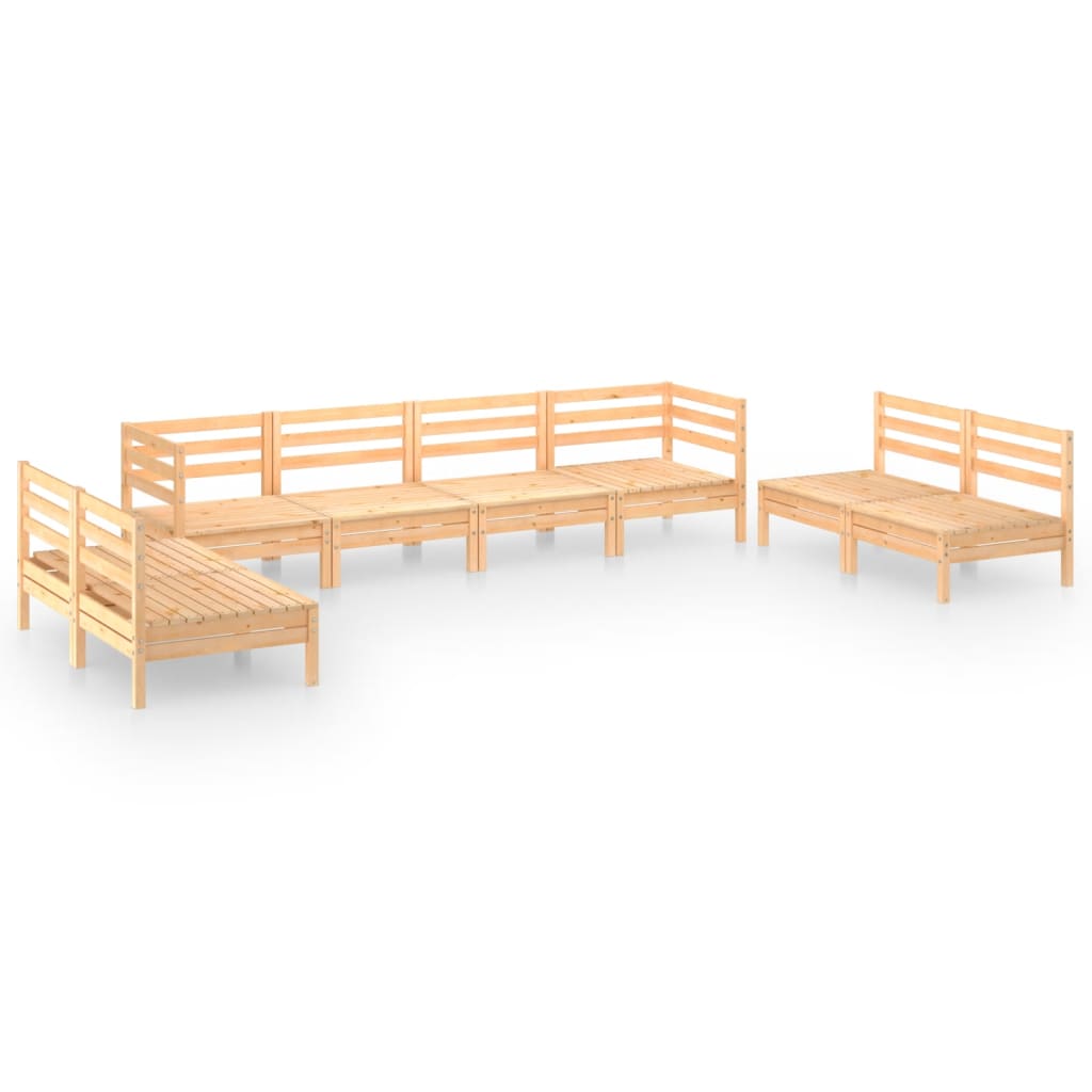 vidaXL 8-Piece Lounge Set Solid Pine Wood