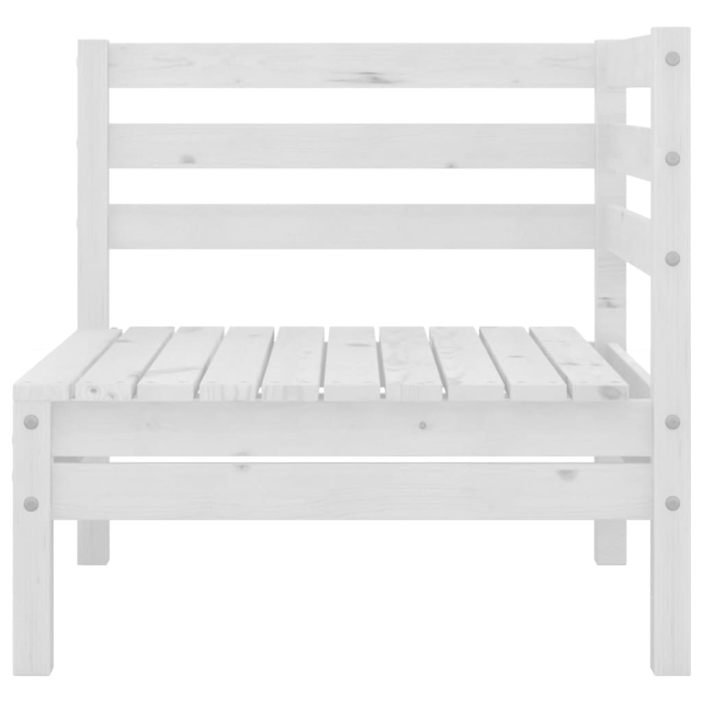 vidaXL 9-piece Lounge Set Solid Pinewood White