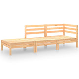 vidaXL 3-Piece Lounge Set Solid Pinewood