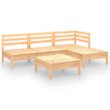 vidaXL 5-Piece Lounge Set Solid Pine Wood