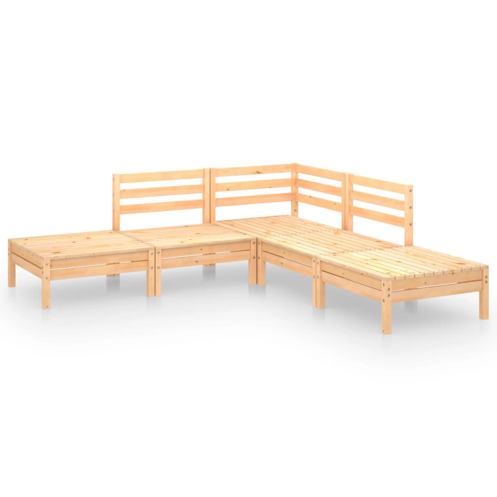 vidaXL 5-Piece Lounge Set Solid Pine Wood