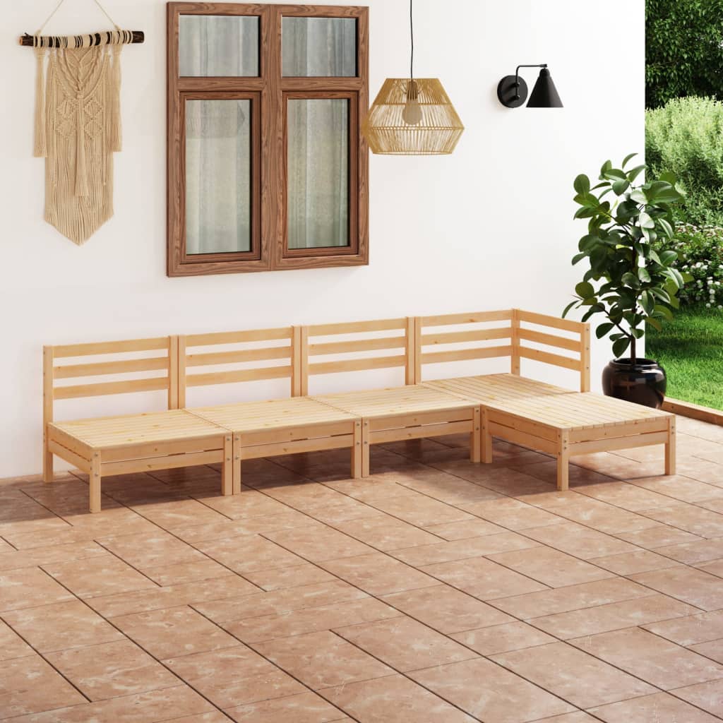 vidaXL 5-Piece Lounge Set Solid Pine Wood
