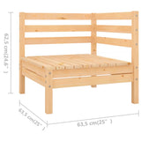 vidaXL 10-Piece Solid Pinewood Lounge Set