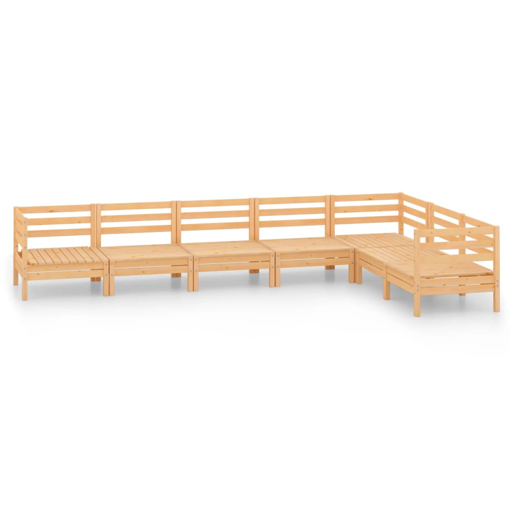 vidaXL 7-Piece Lounge Set Solid Pine Wood