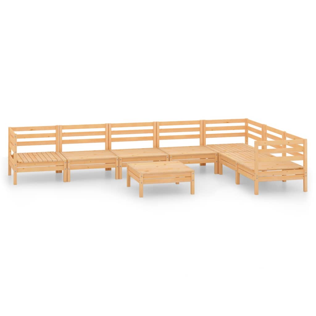 vidaXL 8-Piece Lounge Set Solid Pine Wood