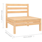 vidaXL 10-Piece Solid Pinewood Lounge Set