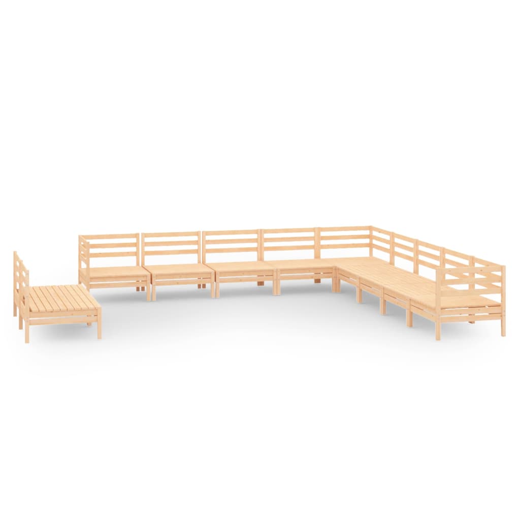 vidaXL 11-delige Loungeset massief grenenhout