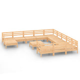 vidaXL 13-piece Lounge Set Solid Pine Wood