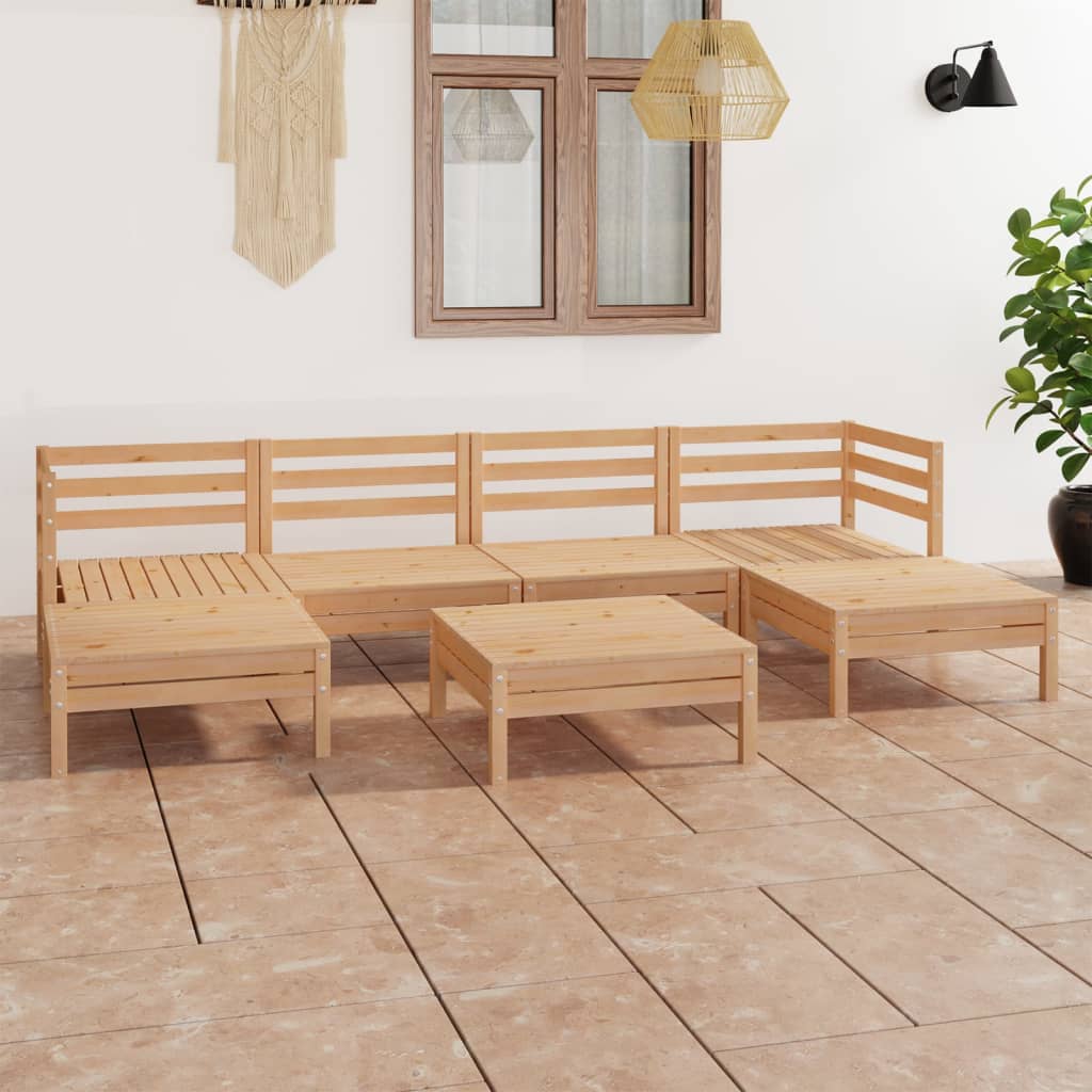 vidaXL 7-Piece Lounge Set Solid Pine Wood