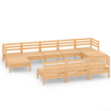 vidaXL 10-delige Loungeset massief grenenhout