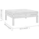 vidaXL 11-delige Loungeset massief grenenhout wit