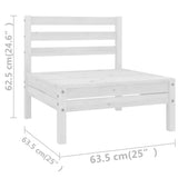 vidaXL 7-delige Loungeset massief grenenhout wit