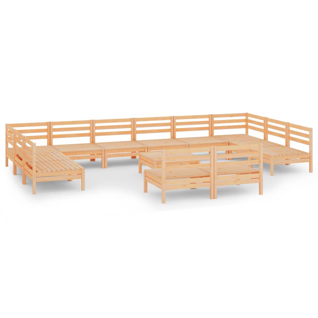 vidaXL 13-piece Lounge Set Solid Pine Wood