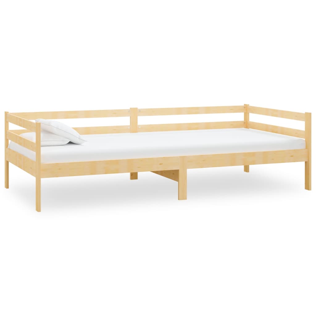 vidaXL Slaapbank met matras massief grenenhout 90x200 cm