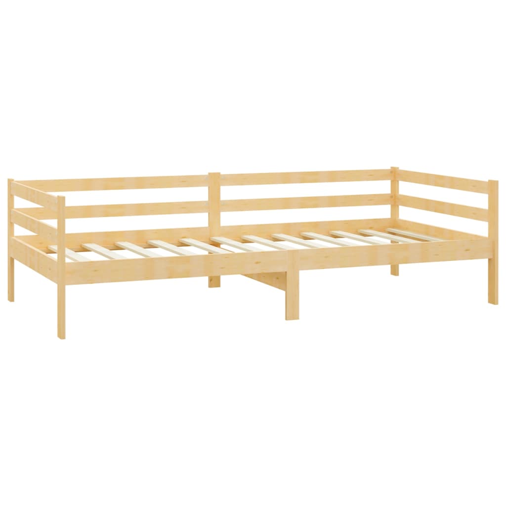 vidaXL Slaapbank met matras massief grenenhout 90x200 cm