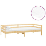 vidaXL Slaapbank met matras massief grenenhout 90x200 cm