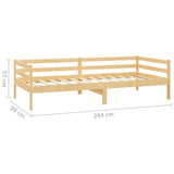vidaXL Slaapbank met matras massief grenenhout 90x200 cm