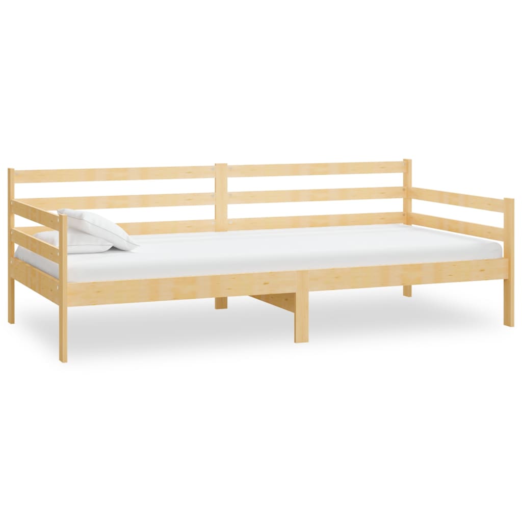 vidaXL Slaapbank met matras massief grenenhout 90x200 cm