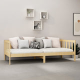 vidaXL Slaapbank met matras massief grenenhout 90x200 cm