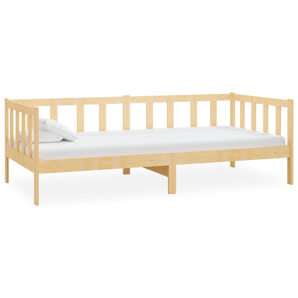 vidaXL Slaapbank met matras massief grenenhout 90x200 cm