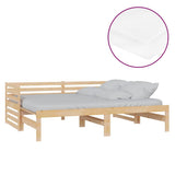vidaXL Slaapbank uitschuifbaar massief grenenhout 2x(90x200) cm