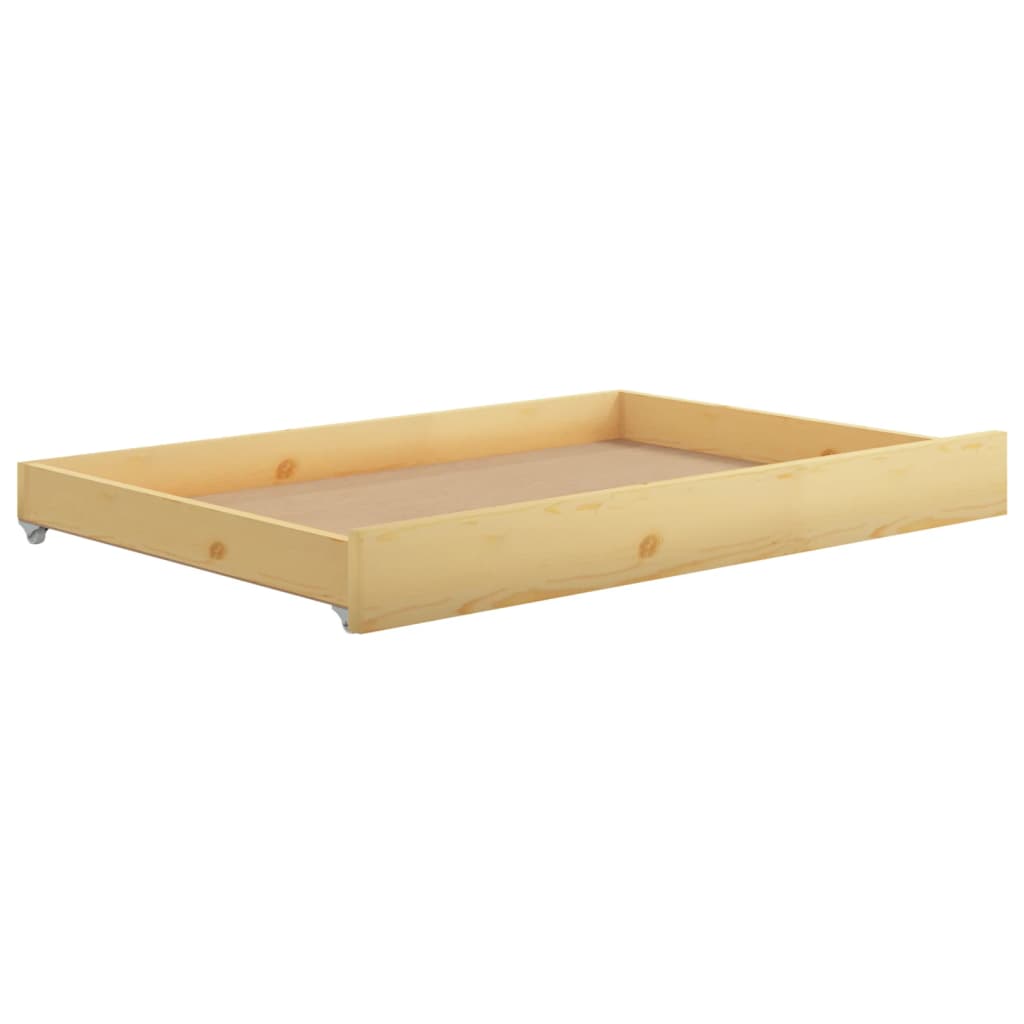 vidaXL Slaapbank met lades massief grenenhout 90x200 cm